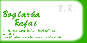 boglarka rafai business card